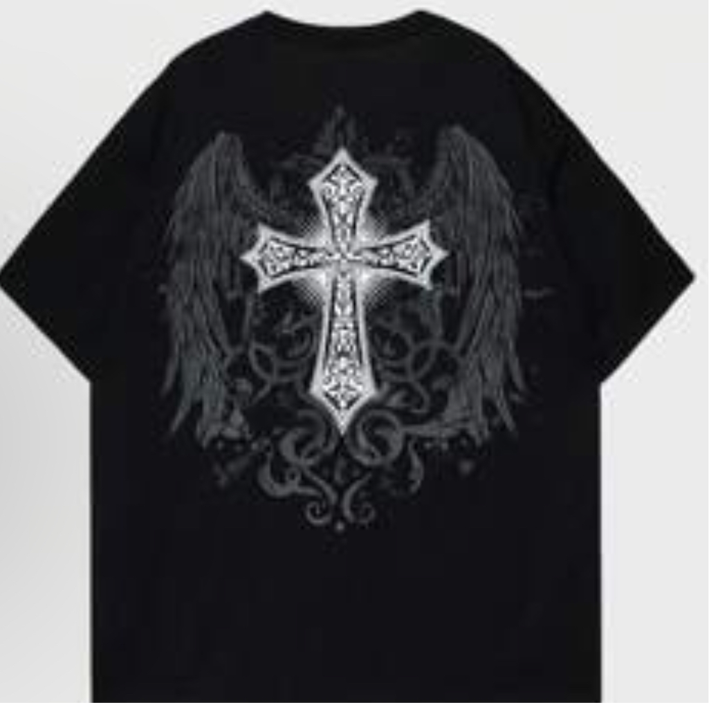 ROMWE Goth men’s cross tee